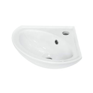 Умывальник 40,5 угловой без крепления, без пьедестала Sanita Веер