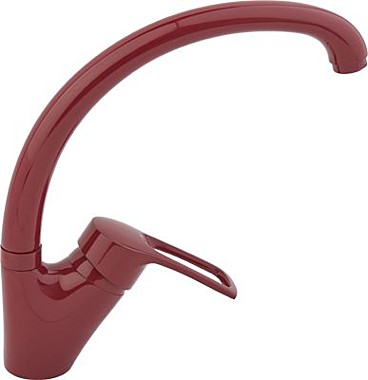 Под заказ Смеситель ARCO кухня 40 мм, ручка боковая, с гайкой, ГЛЯНЕЦ БОРДОВЫЙ