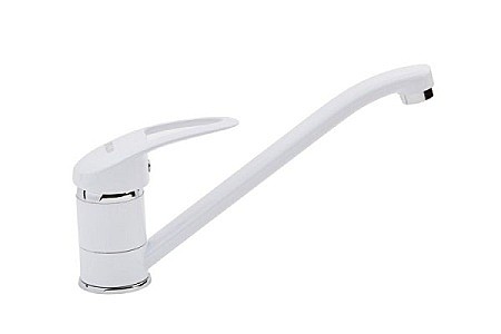 Под заказ Смеситель ОПТИМА кухня 40 мм, БЕЛЫЙ