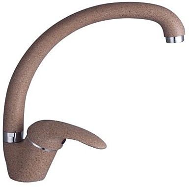 Под заказ Смеситель ОПТИМА кухня 35 мм, ручка боковая, ГРАНИТ КОРИЧНЕВЫЙ ОРЕХ