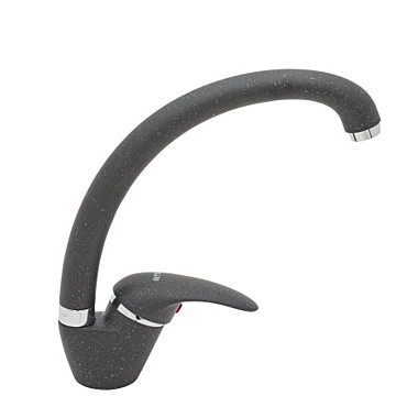 Под заказ Смеситель ОПТИМА кухня 35 мм, ручка боковая, ГРАНИТ ТЕМНЫЙ ГРАФИТ