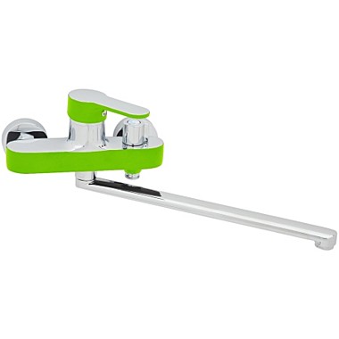 Под заказ Смеситель ARCO ванна 40 мм, ЗЕЛЕНЫЙ-ХРОМ