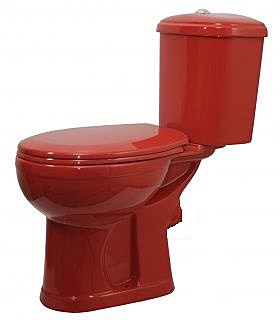 Унитаз-компакт Дора красный, гориз.выпуск