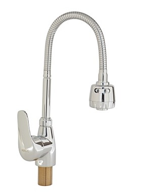 Под заказ Смеситель ARCO кухня 40 мм, ручка боковая, с гайкой, гибкий излив ХРОМ