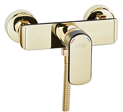 Под заказ Смеситель ОПТИМА душевая кабина 35 мм, ЗОЛОТО-ЧЕРНЫЙ