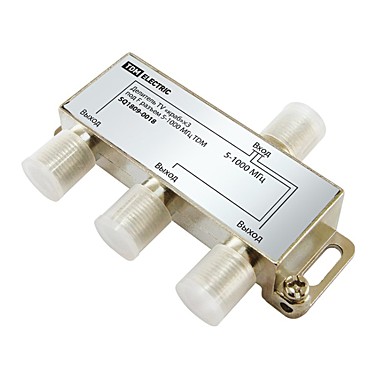 Делитель антенный на 3 TV (под F разъем 5-1000МГц)