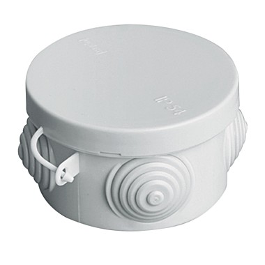 Коробка разветвительная о/у, d=65мм h=40мм, IP54, 4 входа