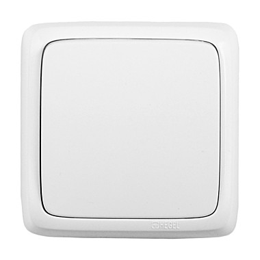 Выключатель о/у, 1 клавиша, б/индикации, 10А, 230В, IP20, белый. ВА10-113, АЛЬФА