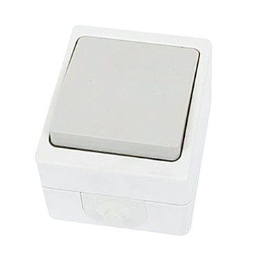 Выключатель о/у, 1 клавиша, б/индикации, 10А, 230В, IP54, серый