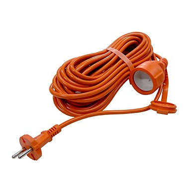 Удлинитель-шнур сил. 1 гнездо, ПВС 2х0,75, 1300 Вт, 6А, б/з IP-54, 10м 9631997, УНИВЕРСАЛ