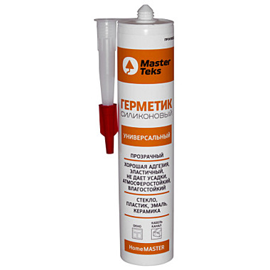Герметик силиконовый HomeMaster универсальный бесцветный (0,260 л)