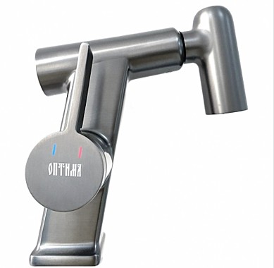 Под заказ Смеситель ОПТИМА кухня 35 мм, выдвижная лейка многорежимная, ГРАФИТОВЫЙ МЕТАЛЛИК